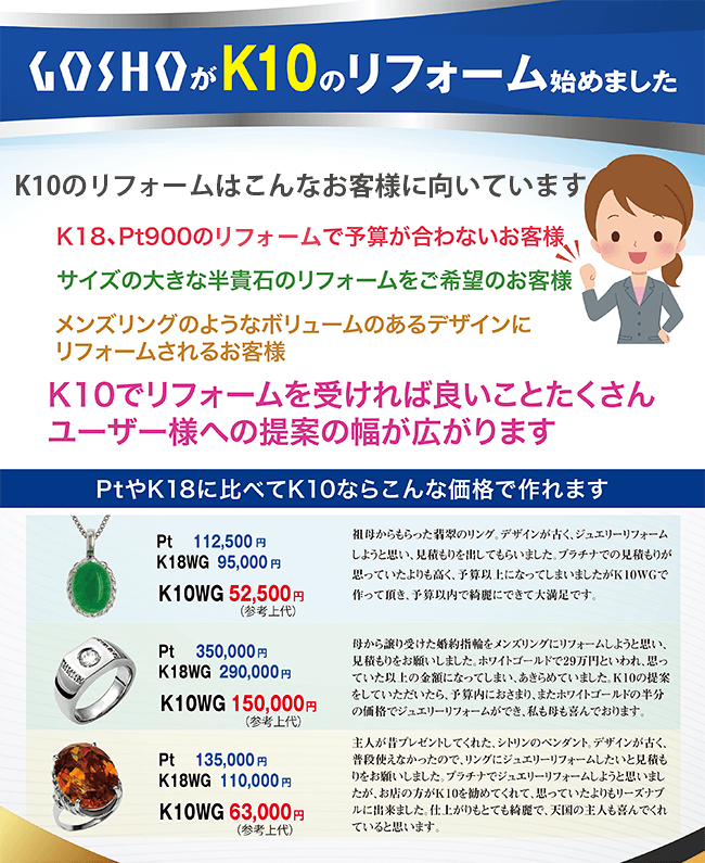 GOSHOがK10のリフォームを始めました