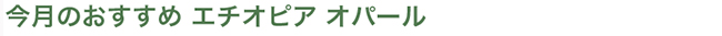 今月のおすすめ エチオピア オパール 今月のおすすめ エチオピア オパール